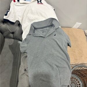 Polo shirt one is Tommy Hilfiger and one is Nautica like